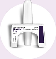 NAYZILAM nasal spray device