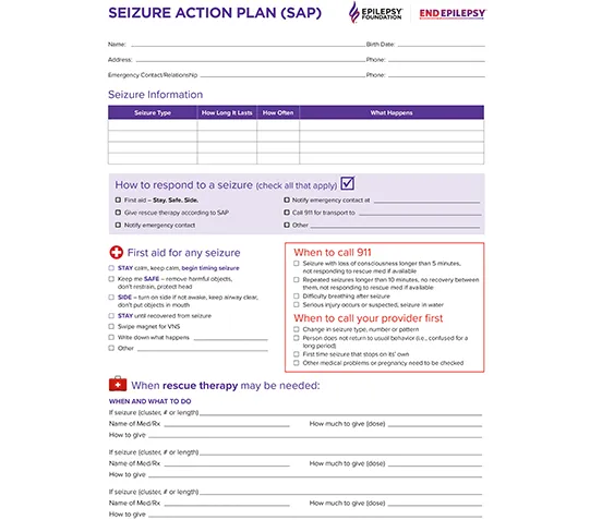 SEIZURE ACTION PLAN