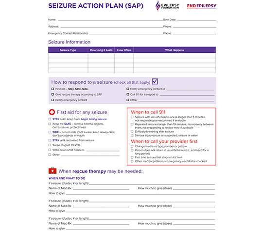 SEIZURE ACTION PLAN